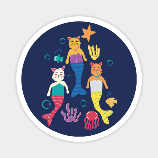 Cat Mermaids Magnet